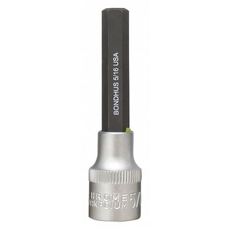 5/16 ProHold Hex Bit, 2 Length - With 3/8 Dr Socket