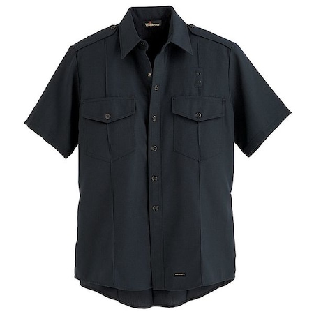Flame Resistant Collared Shirt, Navy, Nomex(R), 42