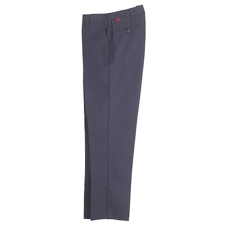 Pants,31 In.,Navy,Zipper And Button