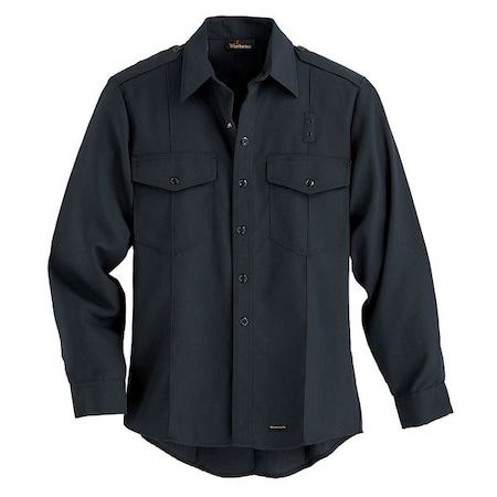 Flame Resistant Collared Shirt, Navy, Nomex(R), 46