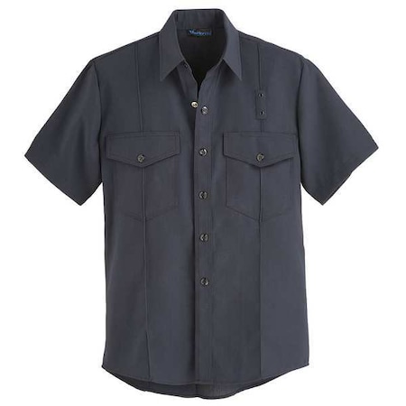 Flame Resistant Collared Shirt, Navy, Nomex(R), 38