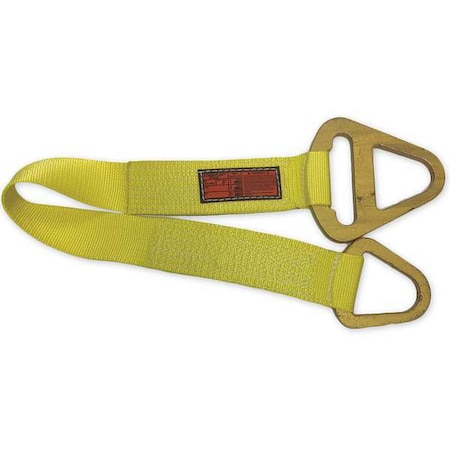 Synthetic Web Sling, Triangle And Choker, 4 Ft L, 4 In W, Nylon, Yellow