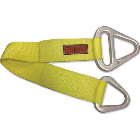 Synthetic Web Sling, Triangle And Choker, 4 Ft L, 3 In W, Nylon, Yellow