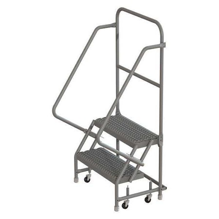 56 In H Steel Rolling Ladder, 2 Steps