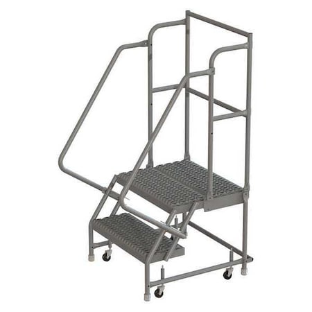 56 In H Steel Rolling Ladder, 2 Steps