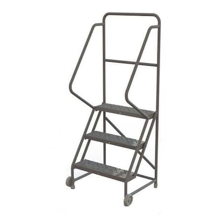 66 In H Steel Tilt And Roll Ladder, 3 Steps