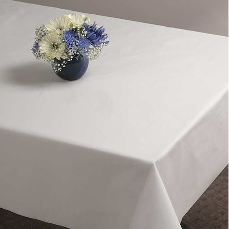 Table Cover,Plastic,82 In.,White,PK12
