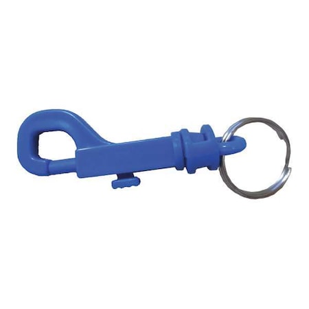 Plastic Key Clip,2-5/8 In,Blue