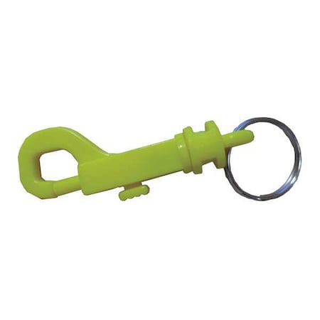 Plastic Key Clip,2-5/8 In,Yellow