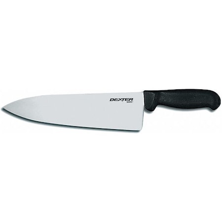 Wide Cooks Knife, Black Handle 10 In