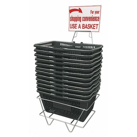 Hand Basket Set,Regular,Gray,Plastic