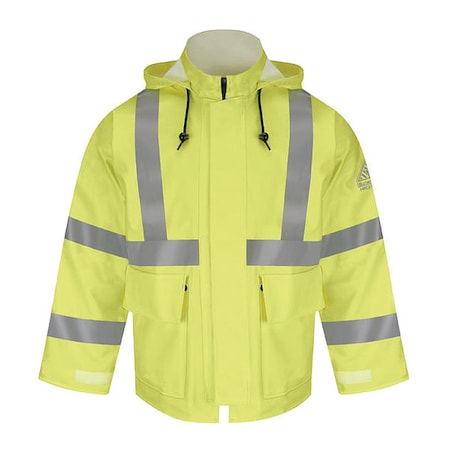 High-visibility Yellow Rain Jacket Size