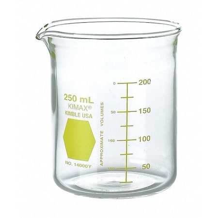 Griffin Beaker,1000mL,Glass,Clear,PK6