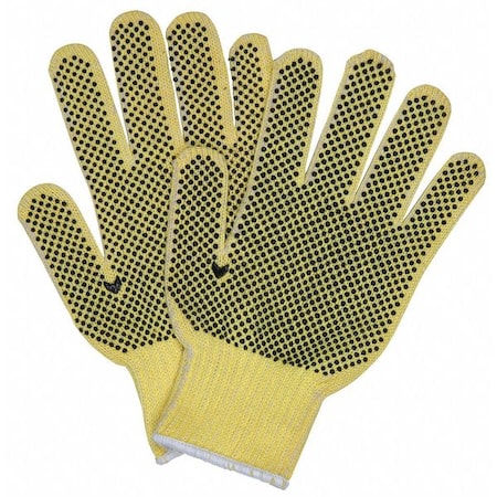 Cut Resistant Coated Gloves, A2 Cut Level, PVC, M, 12PK