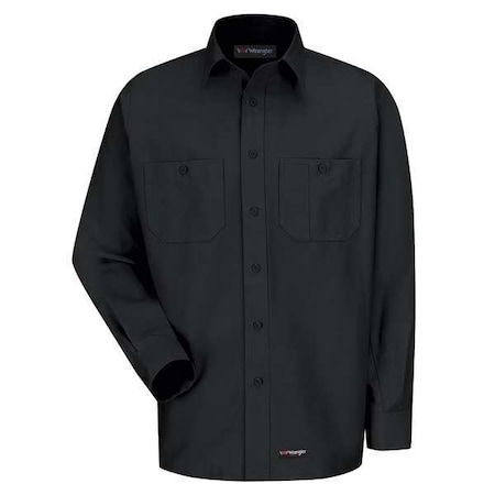 Long Sleeve Shirt,Black,Polyester/Cotton