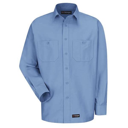 Long Sleeve Shirt,Light Blue,Poly/Cotton