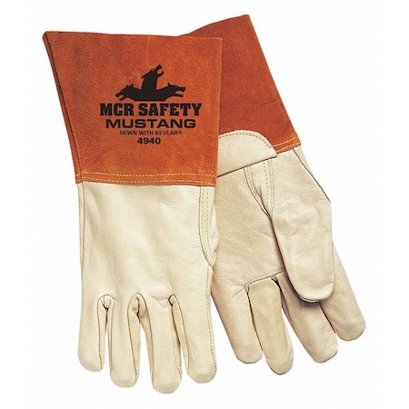 MIG/TIG Welding Gloves, Cowhide Palm, XL, 12PK