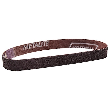 Sanding Belt, Coated, 1 In W, 24 In L, 80 Grit, Medium, Aluminum Oxide, R283 Metalite, Brown