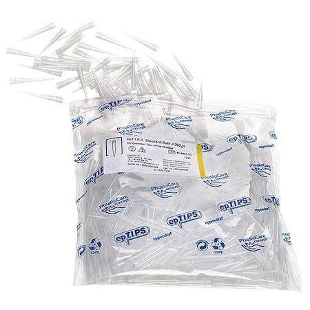 Pipetter Tips,2 To 200uL,PK1000
