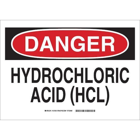 Danger Sign, 10 In H, 14 In W, Polyester, Rectangle, English, 131836