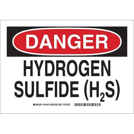 Danger Sign, 7 In H, 10 In W, Polyester, Rectangle, English, 131843