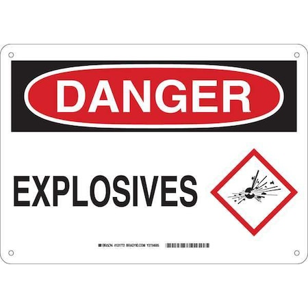 Danger Sign, 10 In H, 14 In W, Rectangle, English, 131772