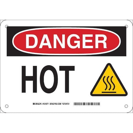 Danger Sign,7in. H X 10in. W,Aluminum