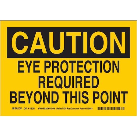 Caution Sign, 10Hx14W, Acetate Film, Sign Background Color: Yellow