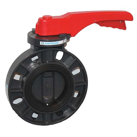 Butterfly Valve, 3, PVC/EPDM, Lever Handle