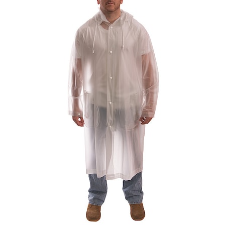 Raincoat,PVC,Clear,L, 48