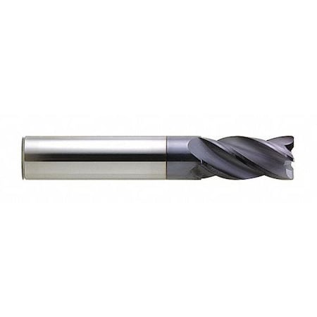 Carbide Hp End Mill, R0.40mm, 10mmx25mm, Number Of Flutes: 4