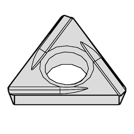 Triangle Turning Insert, Triangle, 5/32 In, TDHH, 0.007 In, Carbide