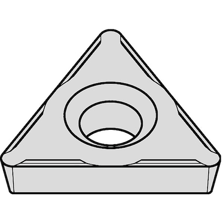 Triangle Turning Insert, Triangle, 1/4 In, TPHH, 0.007 In, Carbide