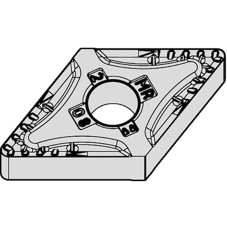 Diamond Turning Insert, Diamond, 1/2 In, DNMG, 55  Degrees, 1/32 In, Carbide