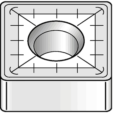 Square Turning Insert, Square, 3/4 In, SNMM, 1/16 In