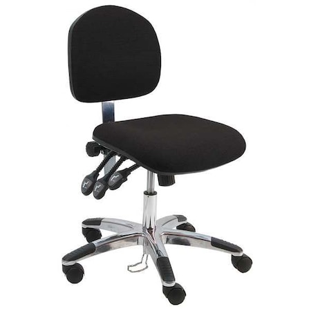 Ergonomic Chair, Fabric, 17 To 22 Height, Black