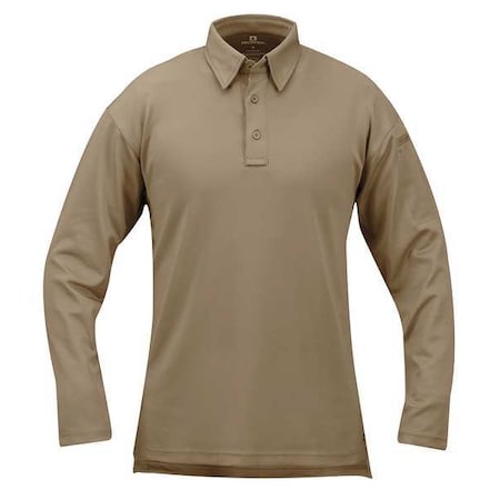 Tactical Polo,5XL,Long Sleeve,Silver Tan