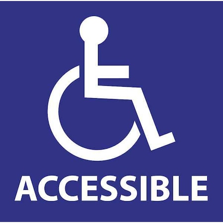 Handicap Window Decals,6H X 6W,PK2, 2715