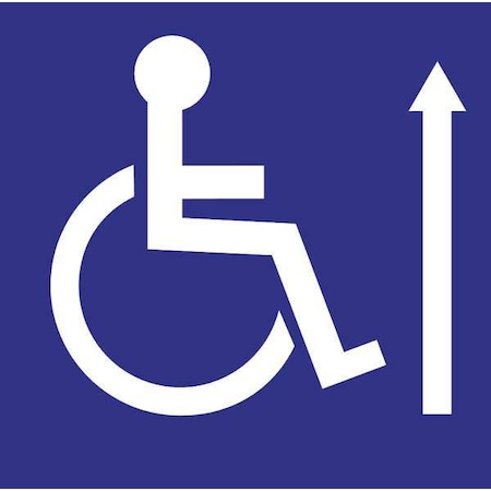 Handicap Labels,6 In H X 6 In W,PK2, 2720