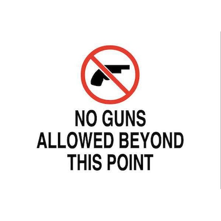 No Guns Allowed Sign,10X14,Aluminum