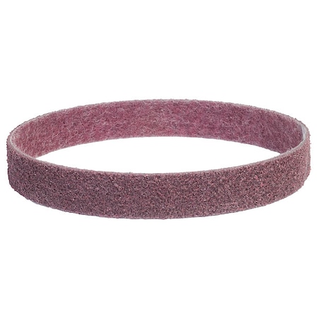 Sanding Belt, 1 In W, 21 In L, Non-Woven, Aluminum Oxide, 150 Grit, Fine, Rapid Prep, Maroon