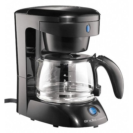 Andis Commercial Coffee Maker, 4 Cup, Plastic/Glass, ADC-3