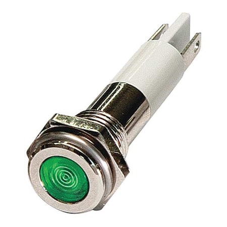 Flat Indicator Light,Green,120VAC