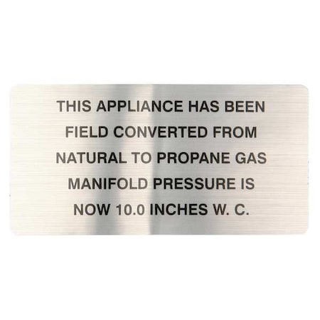 Plate,Natural To Propane Gas