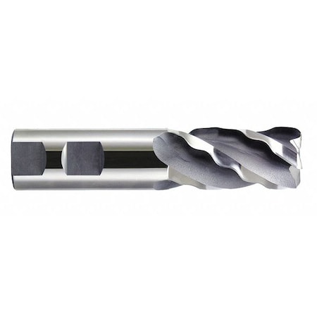 End Mill, Aero Rougher, R0.6mm, 2 Dia., Overall Length: 5-3/4