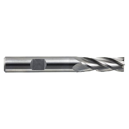 Hss Generl Purpose End Mill, Sq., 3/8x3/4, Overall Length: 2-1/2