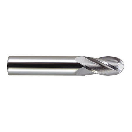 Carbide GP End Mill Ball 21/64X7/8, Number Of Flutes: 4