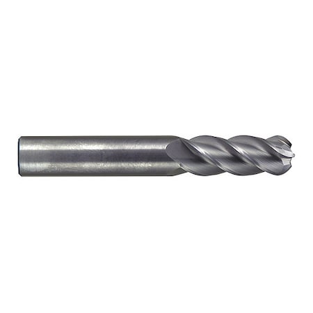 Hgh Prfrmnc End Mill, Crbd, Ball End, 3/8x1, Length Of Cut: 1