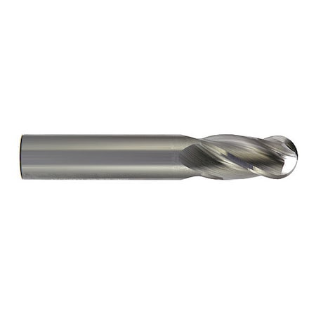 End Mill, Carbide, GP, Ball, 1/8 X 1/2, Number Of Flutes: 4