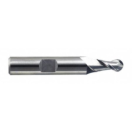 Gnrl Purpose End Mill, Ball End, 1/4x1/2, Shank Dia.: 3/8